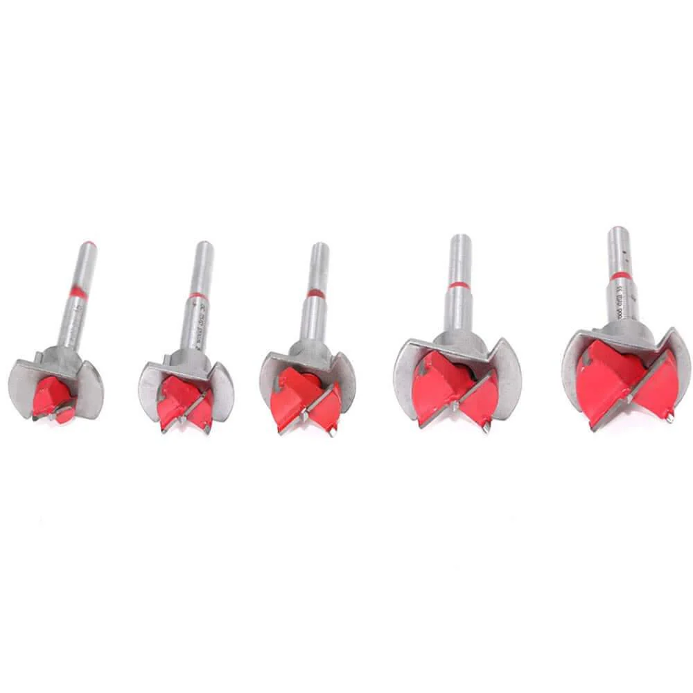 5pcs Forstner Drill Bit Woodworking Hole Saw Cutter Bits 15/20/25/30/35mm Forstner Bits - Image 2