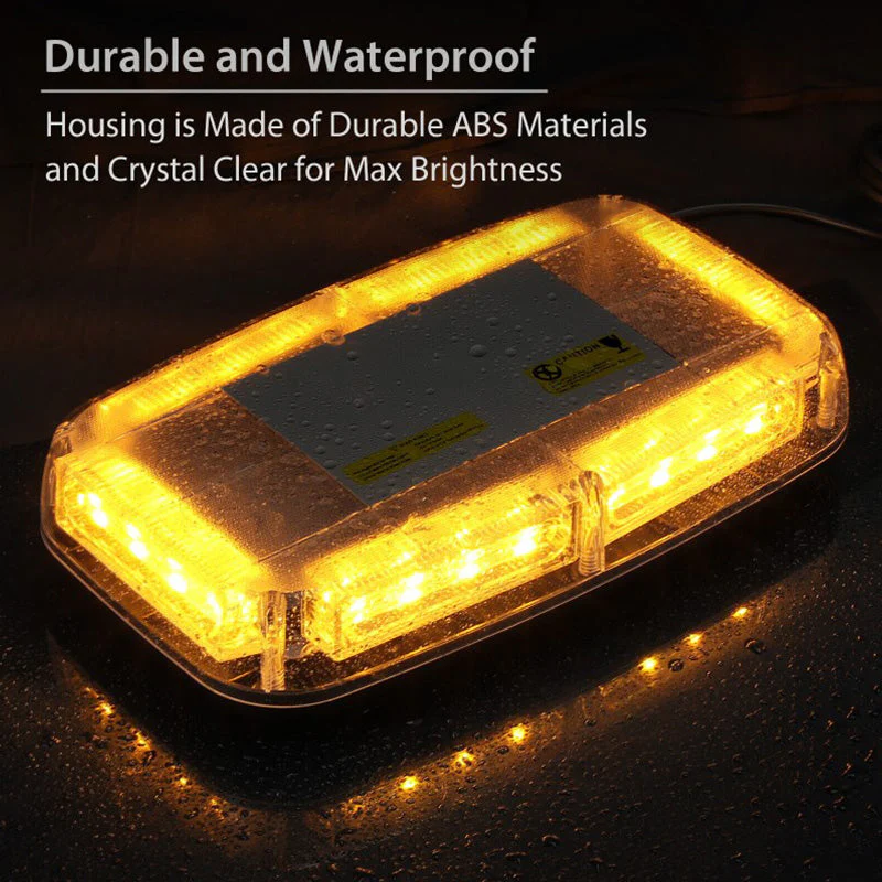 6 COB LED Beacon Flashing Magnetic Emergency Warning Strobe Amber Light 12/24V - Image 10