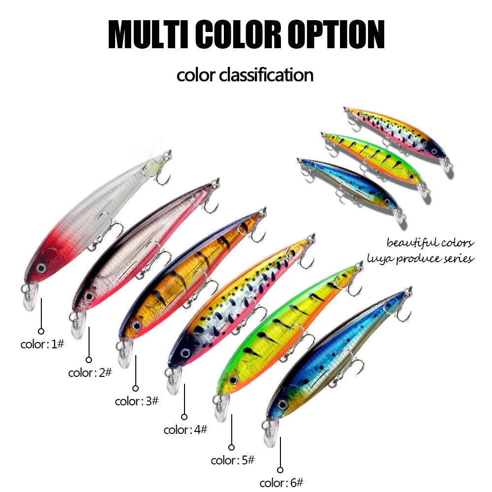 6 Pack Fishing Lures Hard Baits, 3D Eyes Minnow Fishing Lures 16cm 42g - Image 2