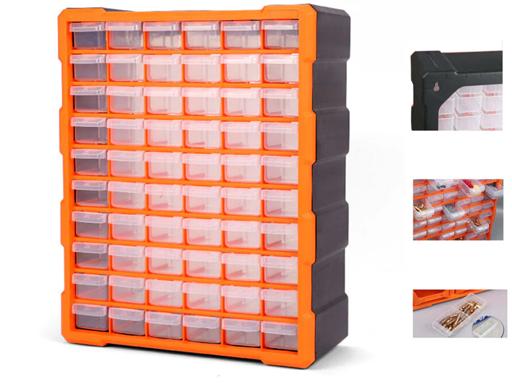 60 Drawer Workshop Tool Storage - Storage Bin Rack - Image 2
