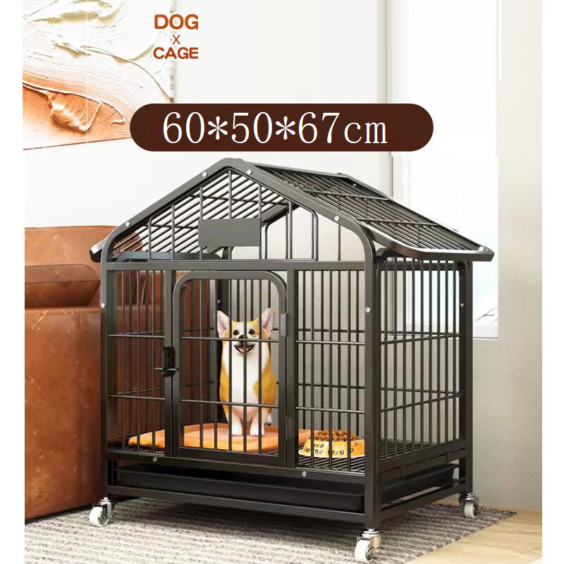 60cm Medium Dog Crate Dog Kennel Dog Kennel Heavy Duty Metal Tube - Image 2