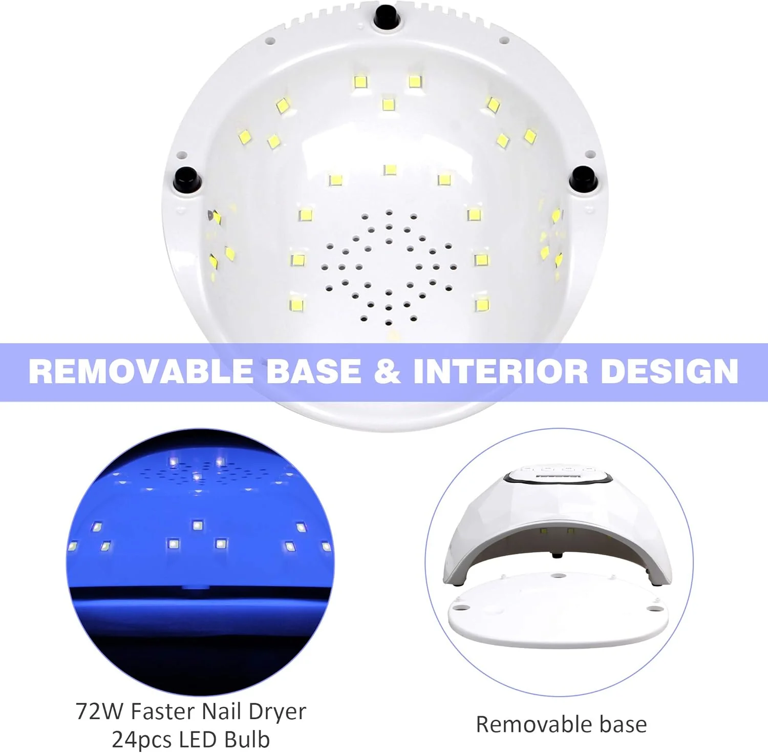 72W UV LED Nail Lamp Nail Dryer - Image 6