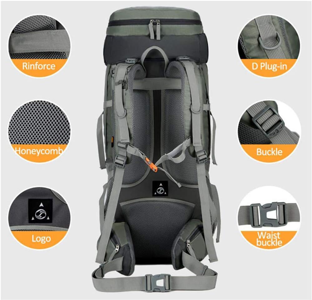 75L Camping & Hiking Backpack – Outdoor Travel Mountaineering Pack with Rain Cover - Image 6