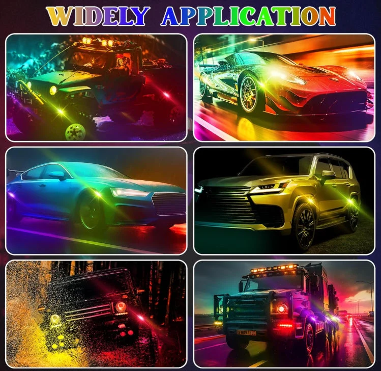 8 Pods Full Angle RGB Rock Lights for Car Trucks UTV SUV ATV Waterproof - Image 8