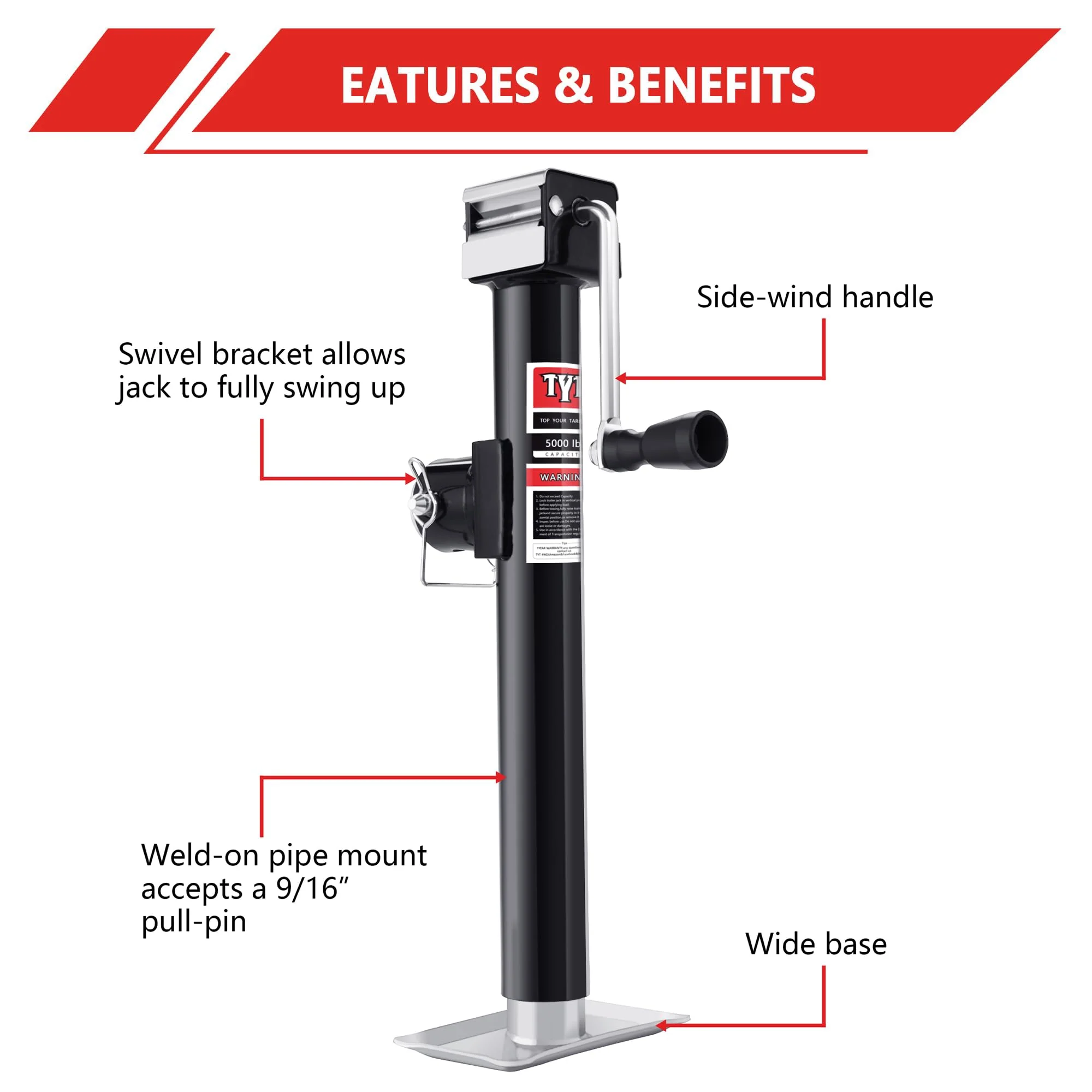 800KG Trailer Jack Heavy Duty - Image 4