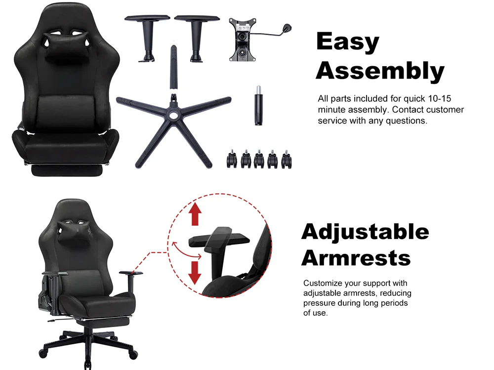 DKRA Gaming Chair Adjustable Rotating Task Chair - Image 10
