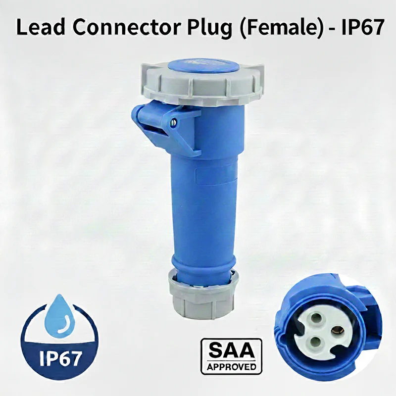 Caravan lead connector plug 16A IP67 Male + Female Combo - Image 5