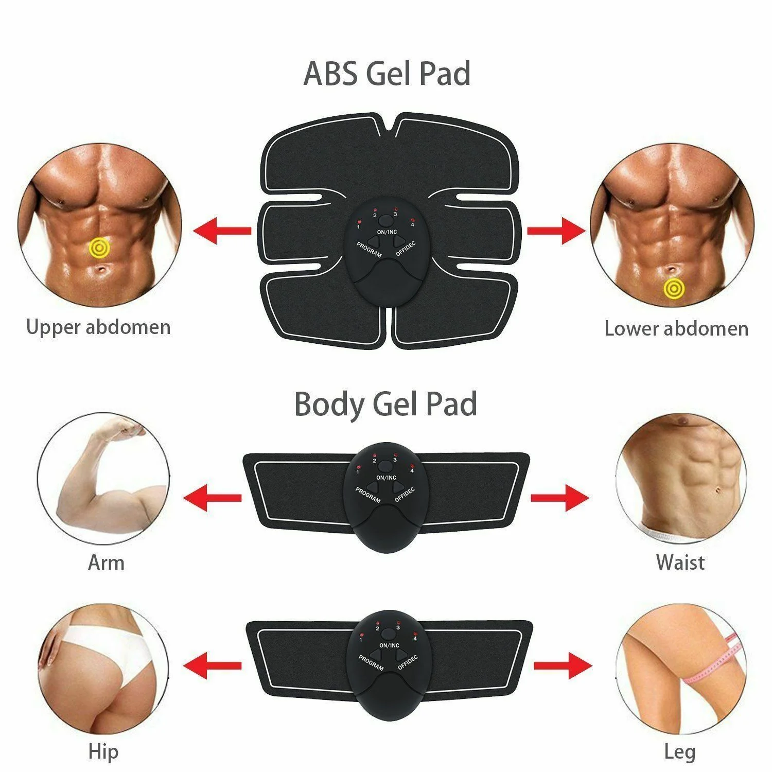 Abdominal Machine Electric Muscle Stimulator ABS Ems Trainer Fitness Weight - Image 9