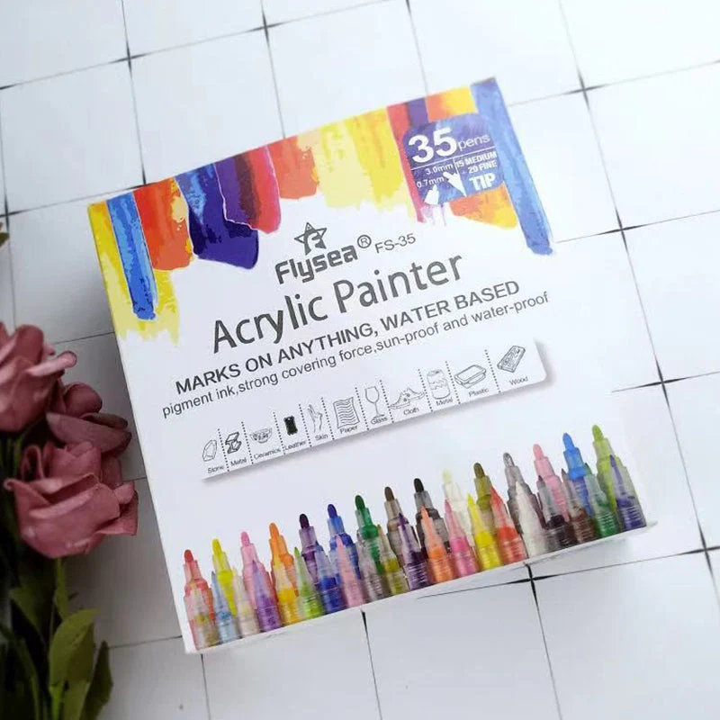 Acrylic Painter 35 Pcs Premium Waterproof Permanent Painter set - Image 2