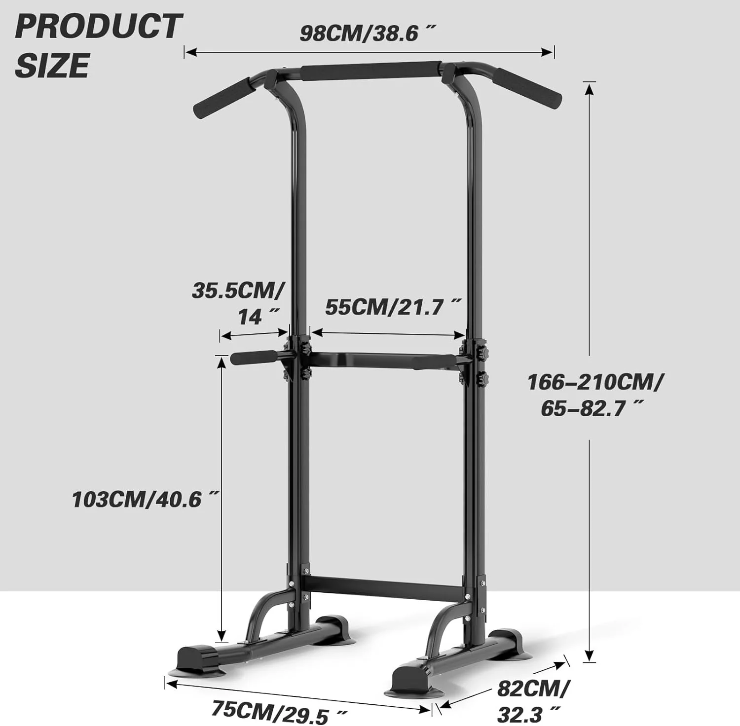 Adjustable Chin Up Pull Up Chin Up Station Workout - Image 12