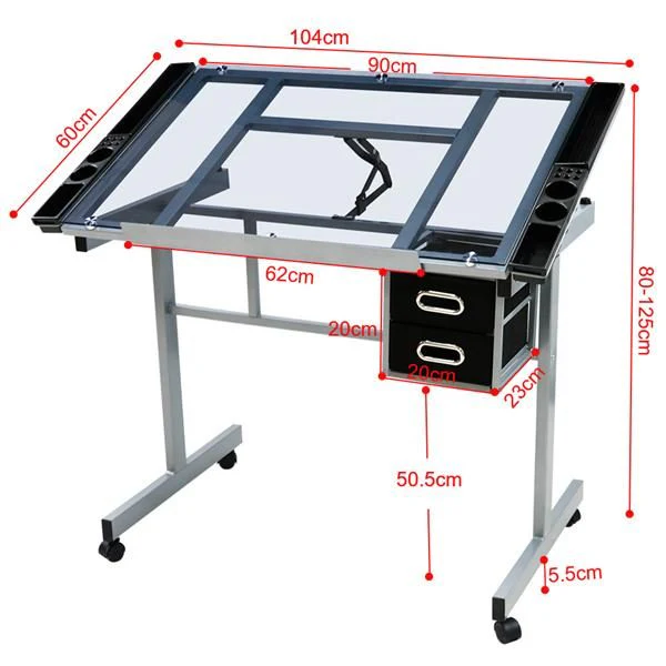 Adjustable Drafting table Drawing Craft Table - Image 3