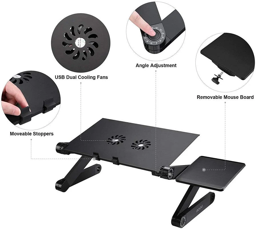 Adjustable Laptop Stand with Mouse Pad - Image 5