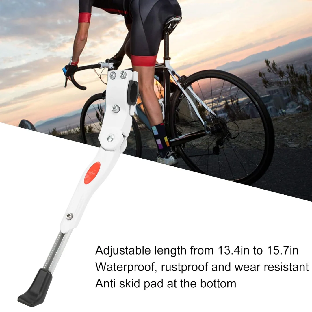 Adjustable Rear Bike Kick Stand (White) - Image 3