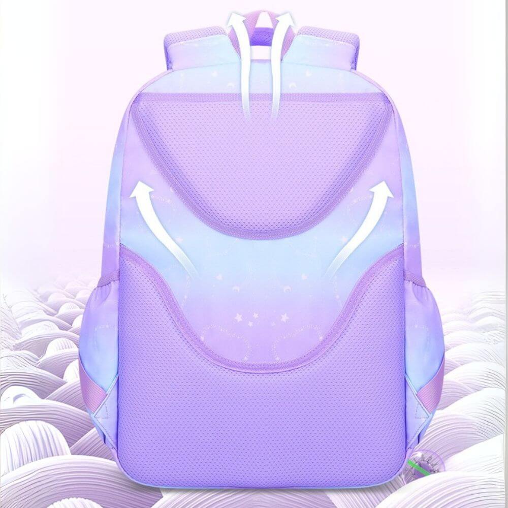 Aesthetic Kids Backpack & NZ Girls School Bags | Pink & Purple - Image 7