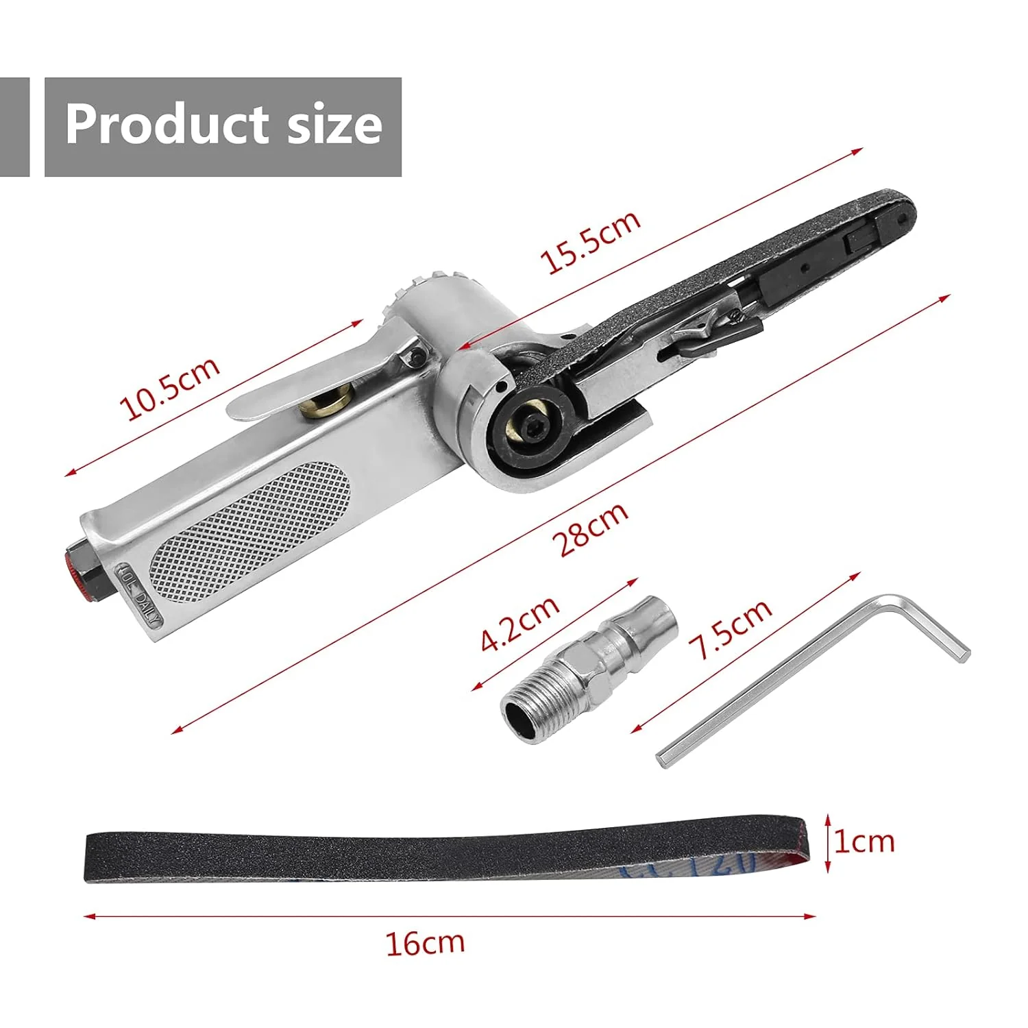Air Belt Sander with Sanding Belts (Pneumatic Tool) - Image 7