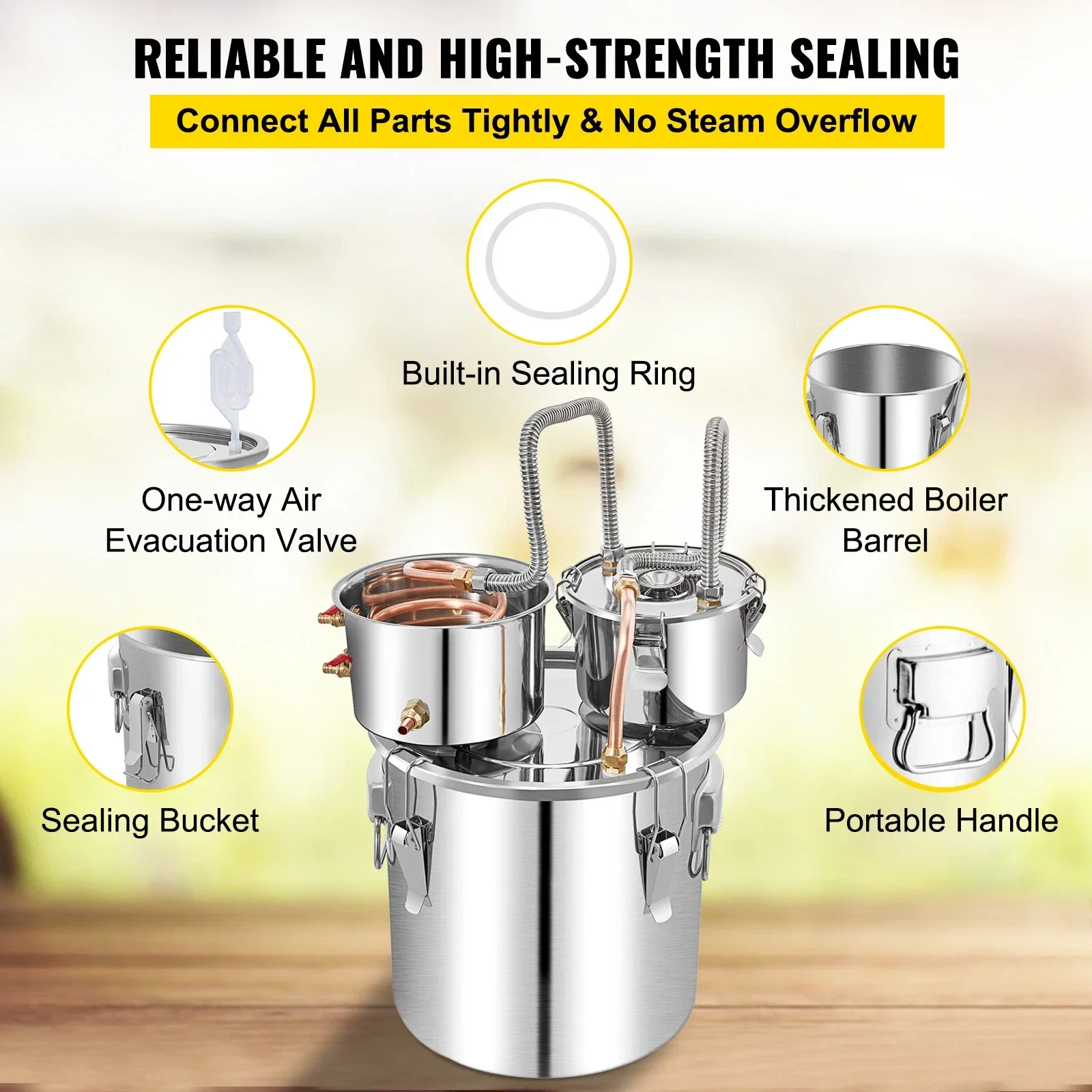 Alcohol Distiller 50L - Dual Condenser Alcohol & Water Distiller Kit - Image 10