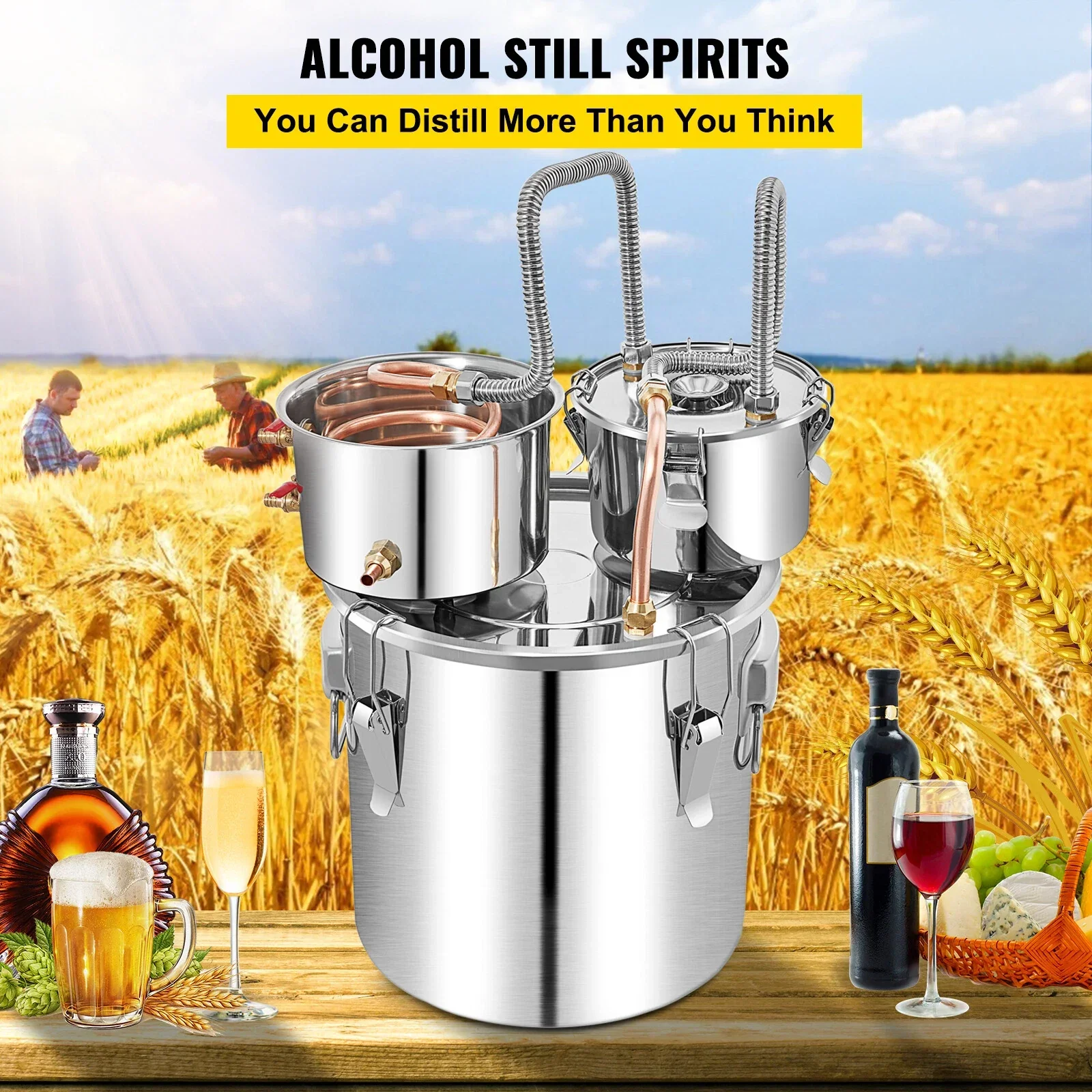 Alcohol Distiller 50L - Dual Condenser Alcohol & Water Distiller Kit - Image 13