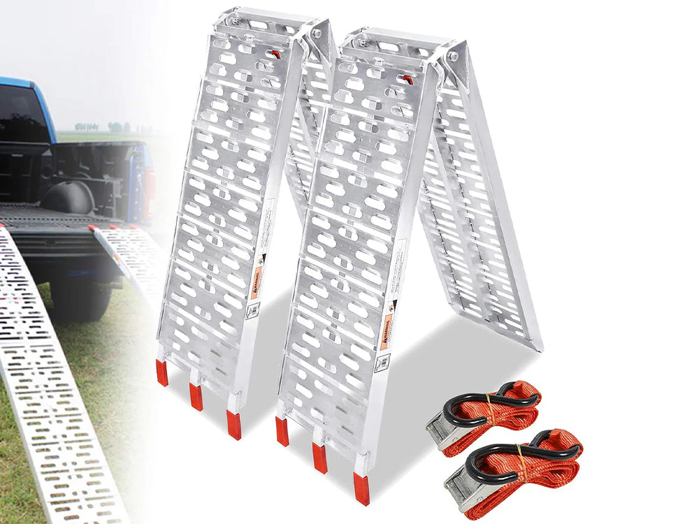 Aluminum Folding Ramps ATV Mower Loading Ramps Pair - Image 10