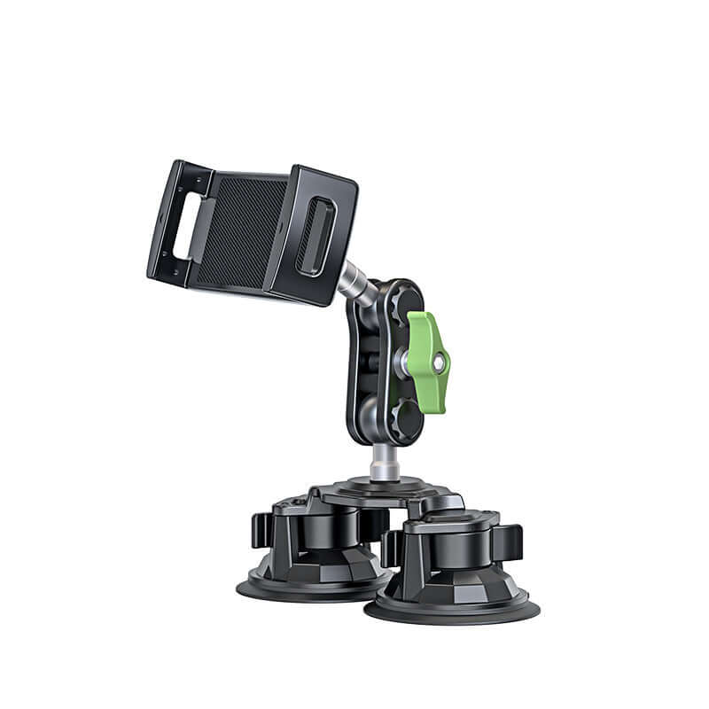 Aluminum Tablet iPad Dual Suction Strong Cup Car Mount Holder - Image 3