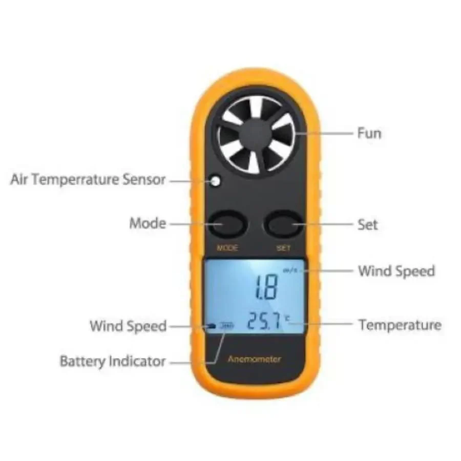 Anemometer - Wind Speed & Air Temperature Meter - Image 3