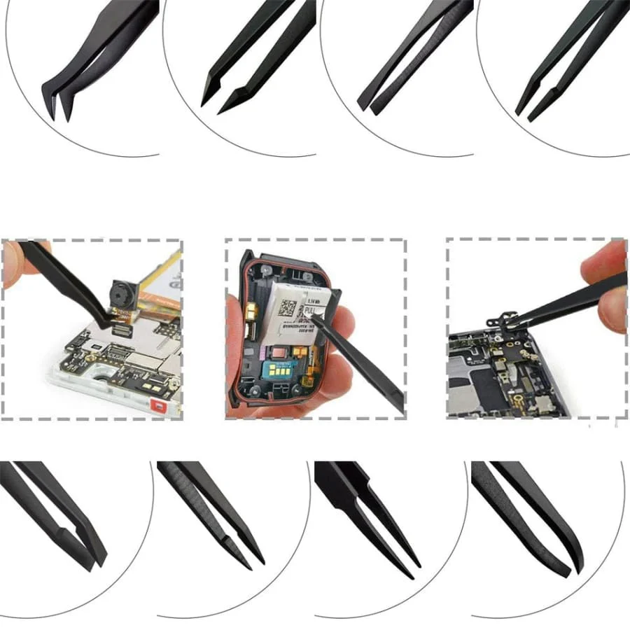 Anti-static Plastic Tweezers (8 piece) - Image 3