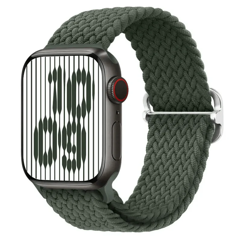 Apple Watch Braided Nylon Band – Adjustable Buckle, Lightweight & Stretchy - Image 5