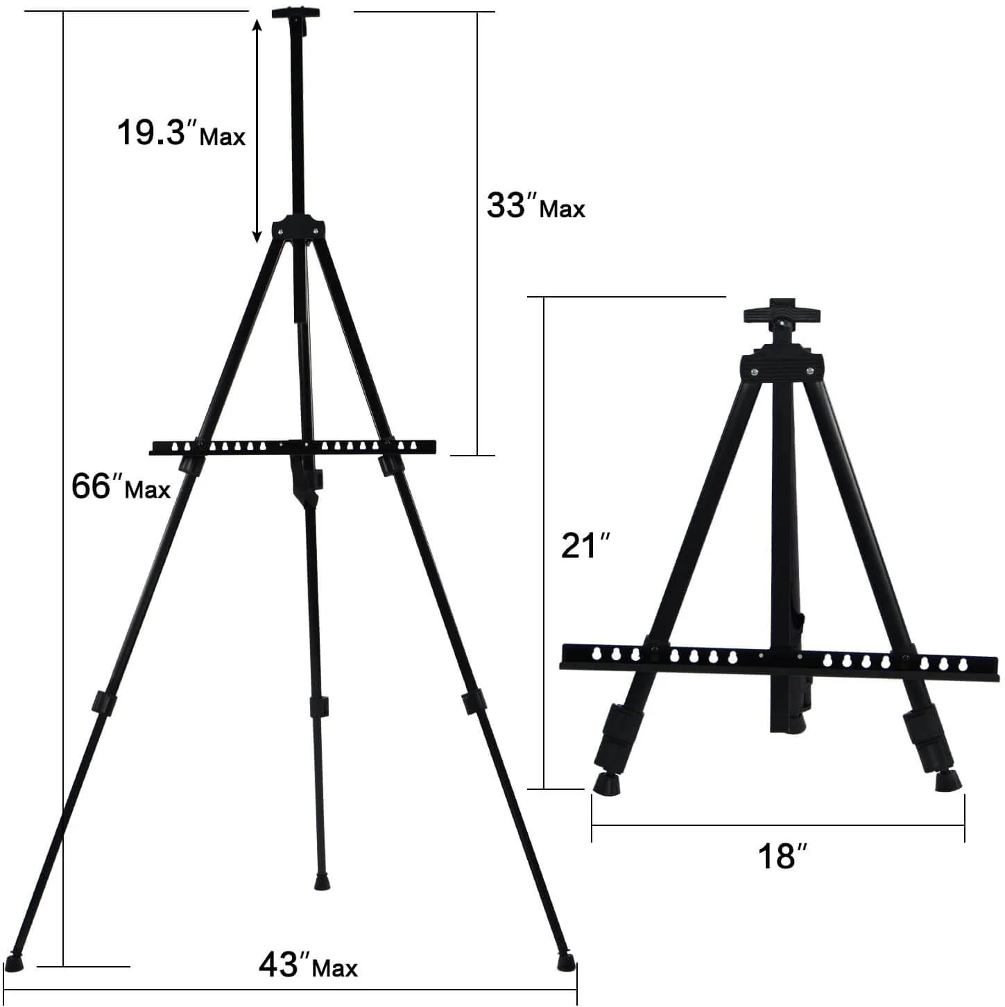 Art Easel Aluminum Metal Tripod - Image 4
