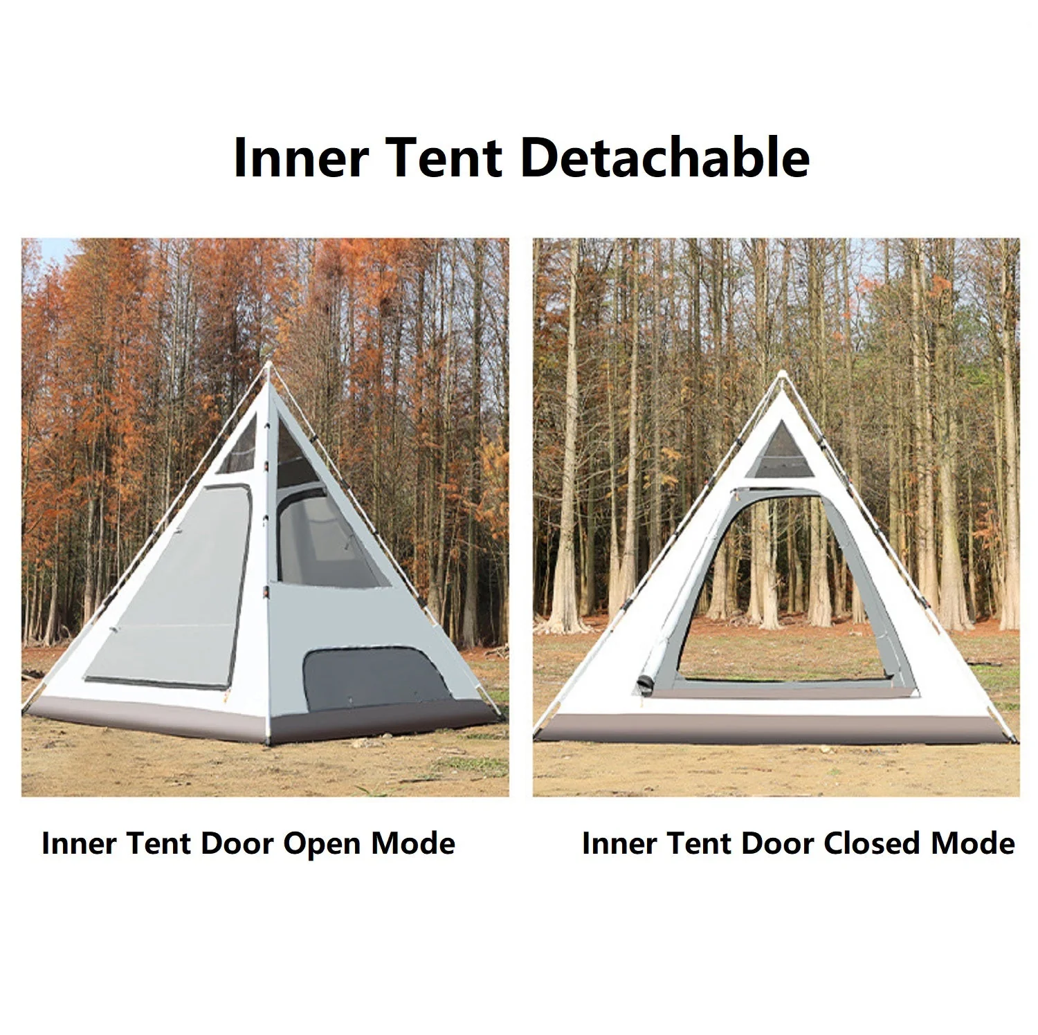 Automatic Pyramid Double-Layer Outdoor Camping Tent - Image 7