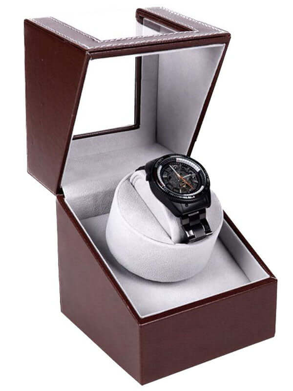 Automatic Quad Watch Winder Wood Display Box Motor Rotation Storage - Image 8
