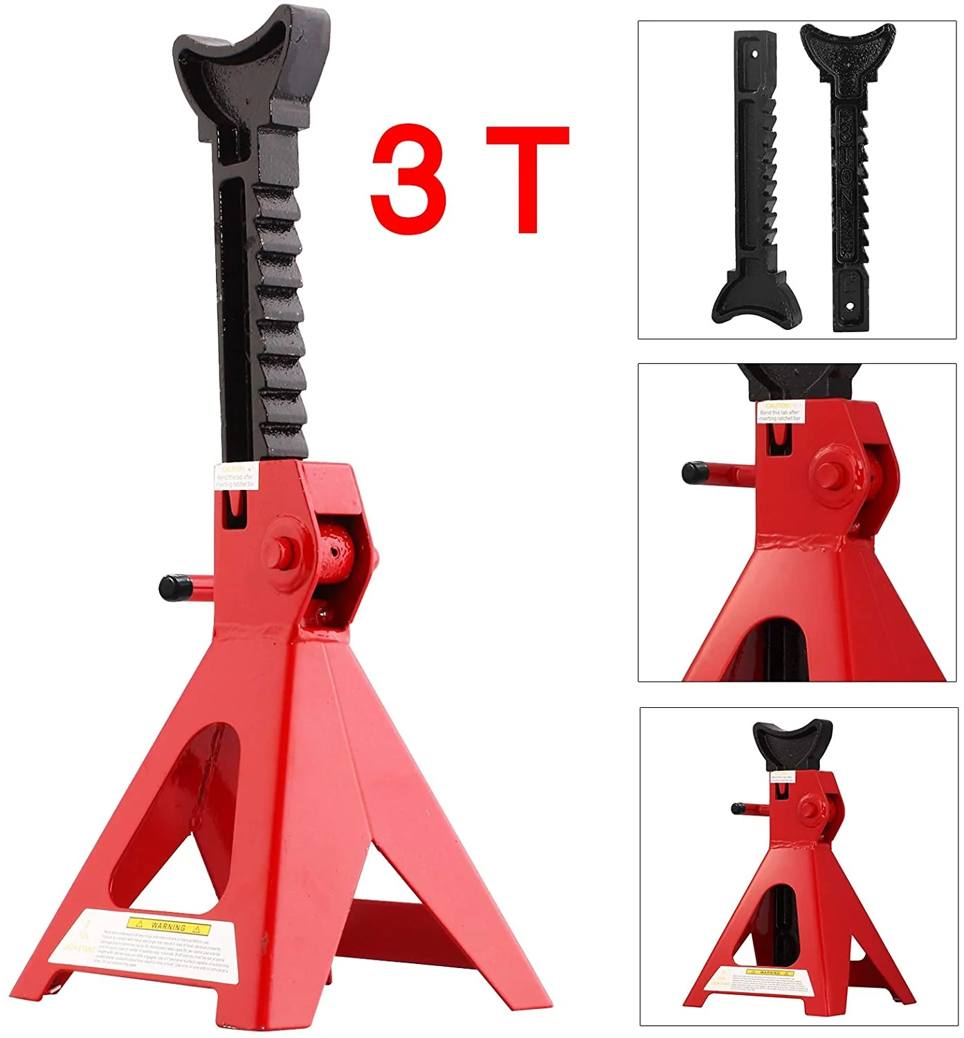 Axle Stand Pair Steel Jack Auto Stands, 3 Ton Capacity - Image 10