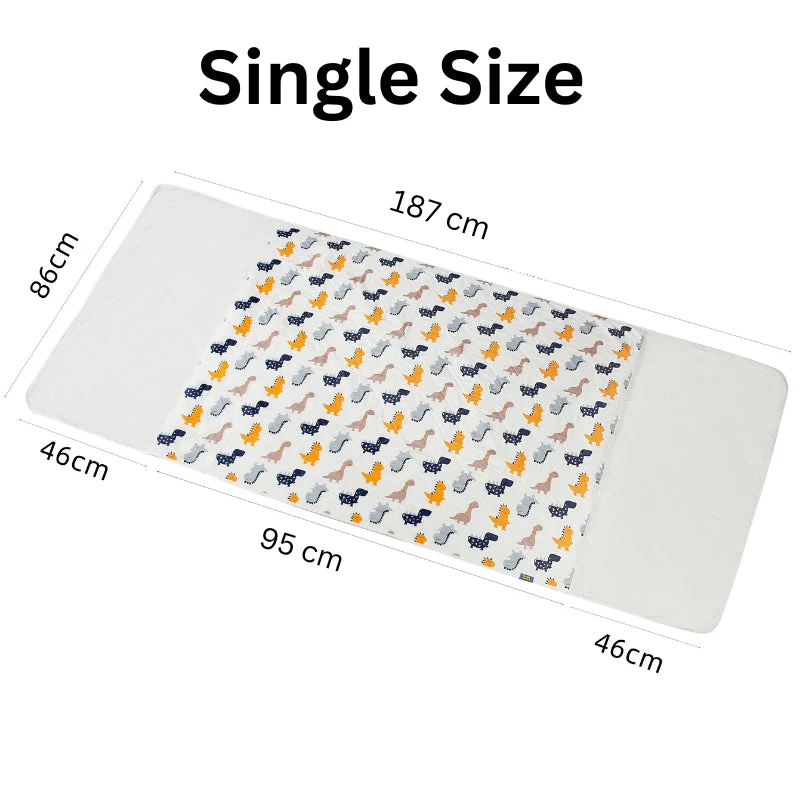 Baby & Kid Waterproof Bed Pad With Wings-Dinosaur - Image 5