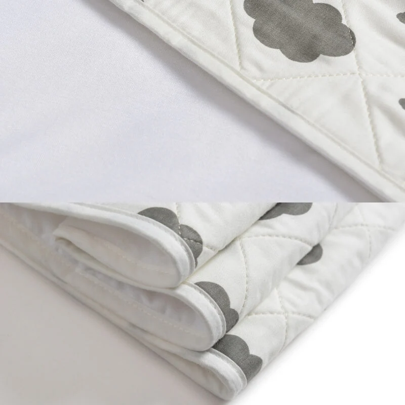Baby & Kid Waterproof Mattress Protector With Wings-Grey Cloud - Image 4