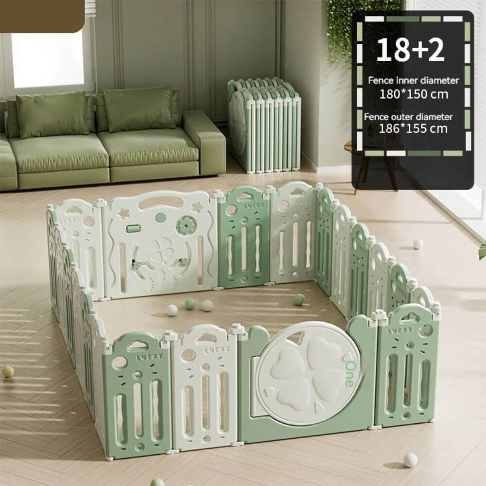 Foldable Baby Playpen - Four Leaf Clover - Image 11
