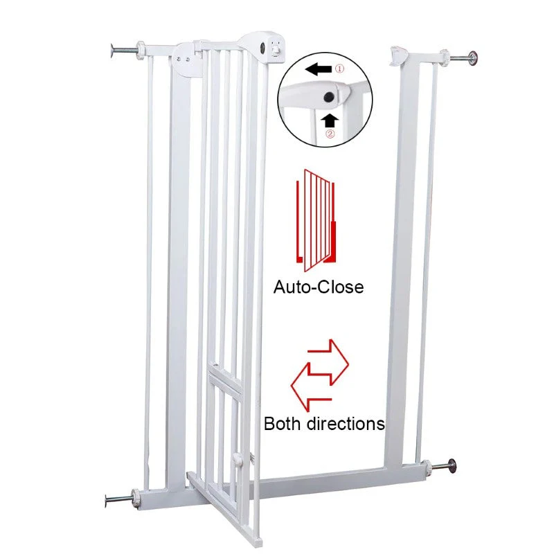 Wide Safety Gate with Pet Access Door - Image 4