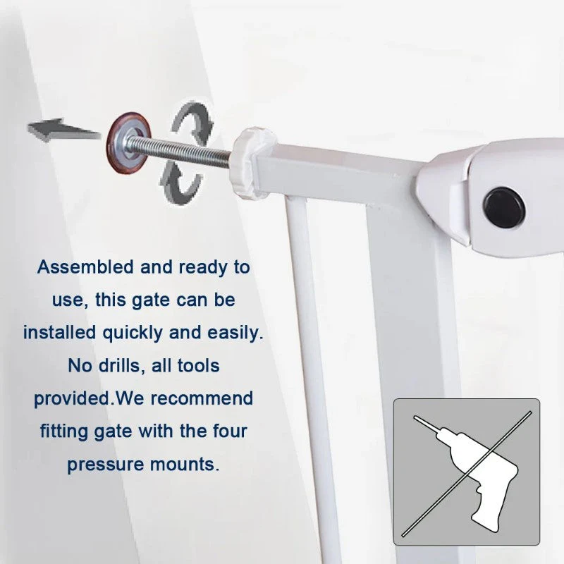 Wide Safety Gate with Pet Access Door - Image 7
