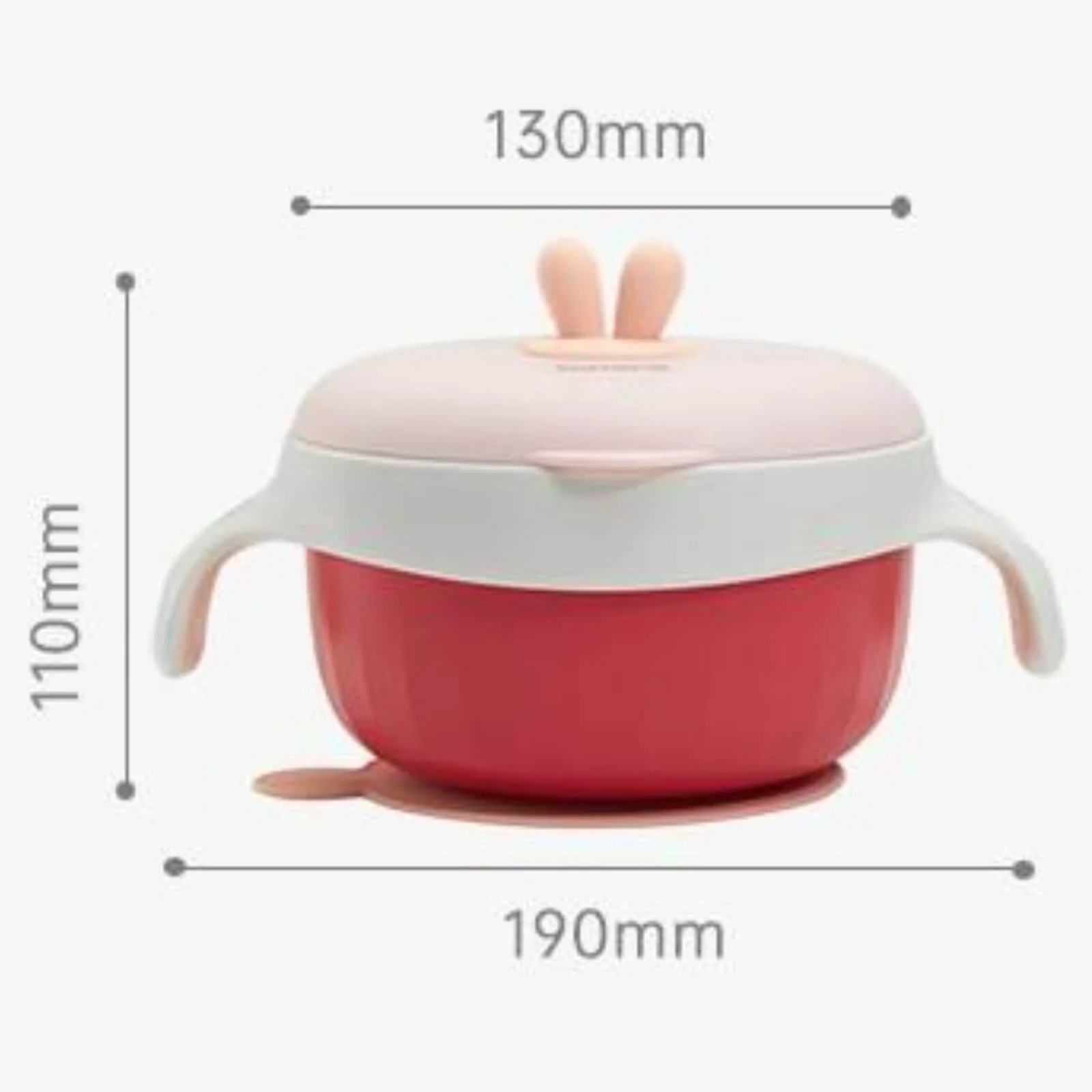 Baby Toddler Thermal Stainless Steel Suction Plate /Bowl 8 Pieces Set-Red - Image 7