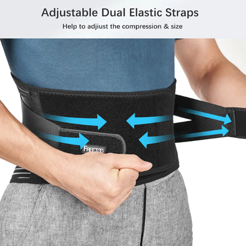 Back Braces for Lower Back Pain Relief with 6 Stays Breathable Back Support... S - Image 4