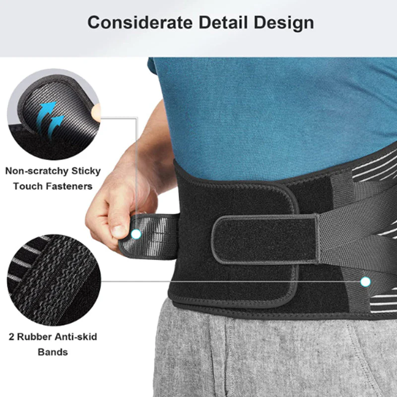 Back Braces for Lower Back Pain Relief with 6 Stays Breathable Back Support... S - Image 5