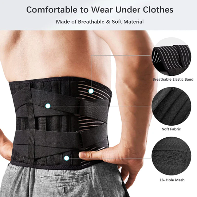 Back Braces for Lower Back Pain Relief with 6 Stays Breathable Back Support... S - Image 6
