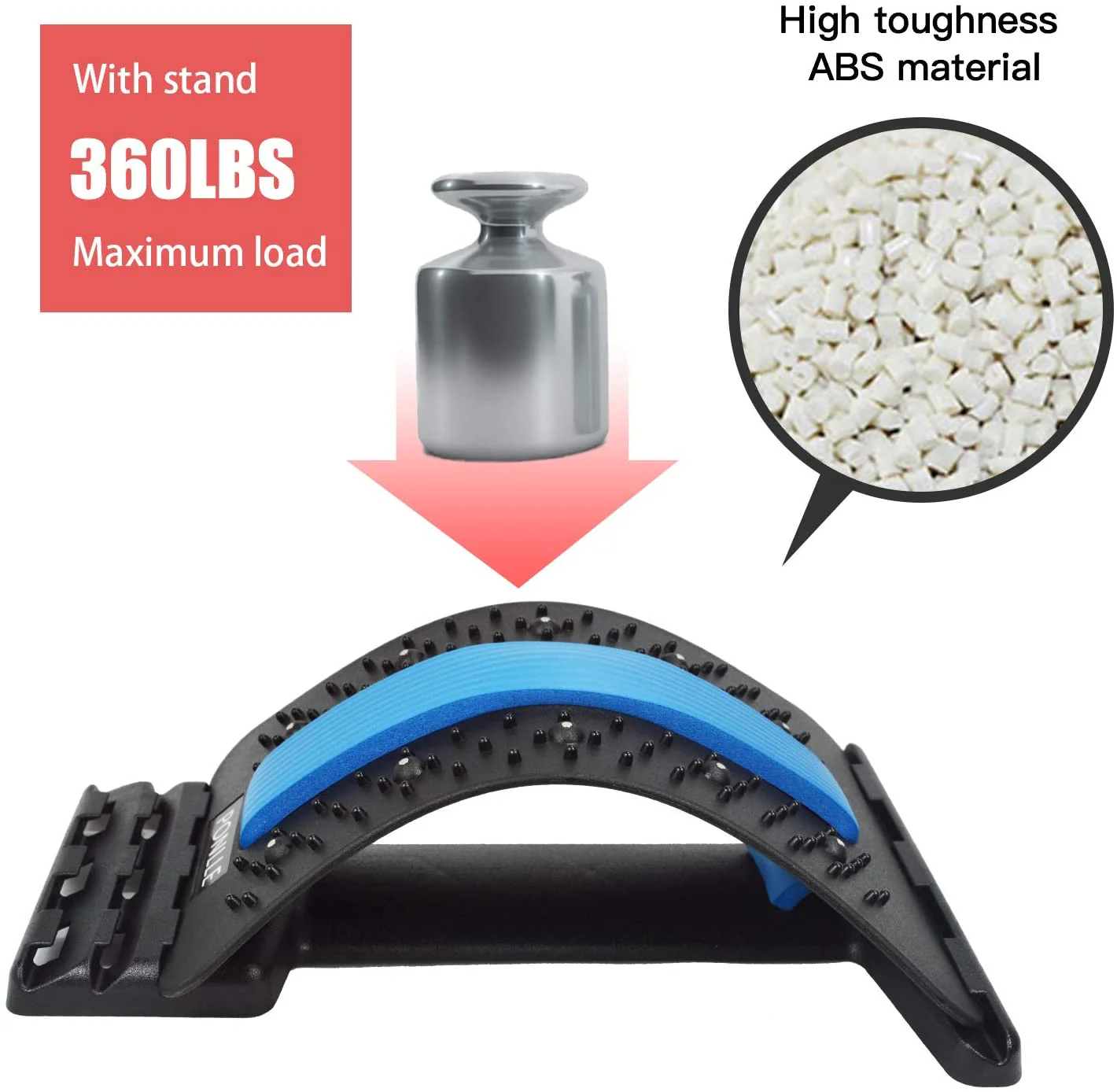 Back Spine Tractor,Lumbar Spine Back Support Stretch Waist Relax Mate Blue - Image 9