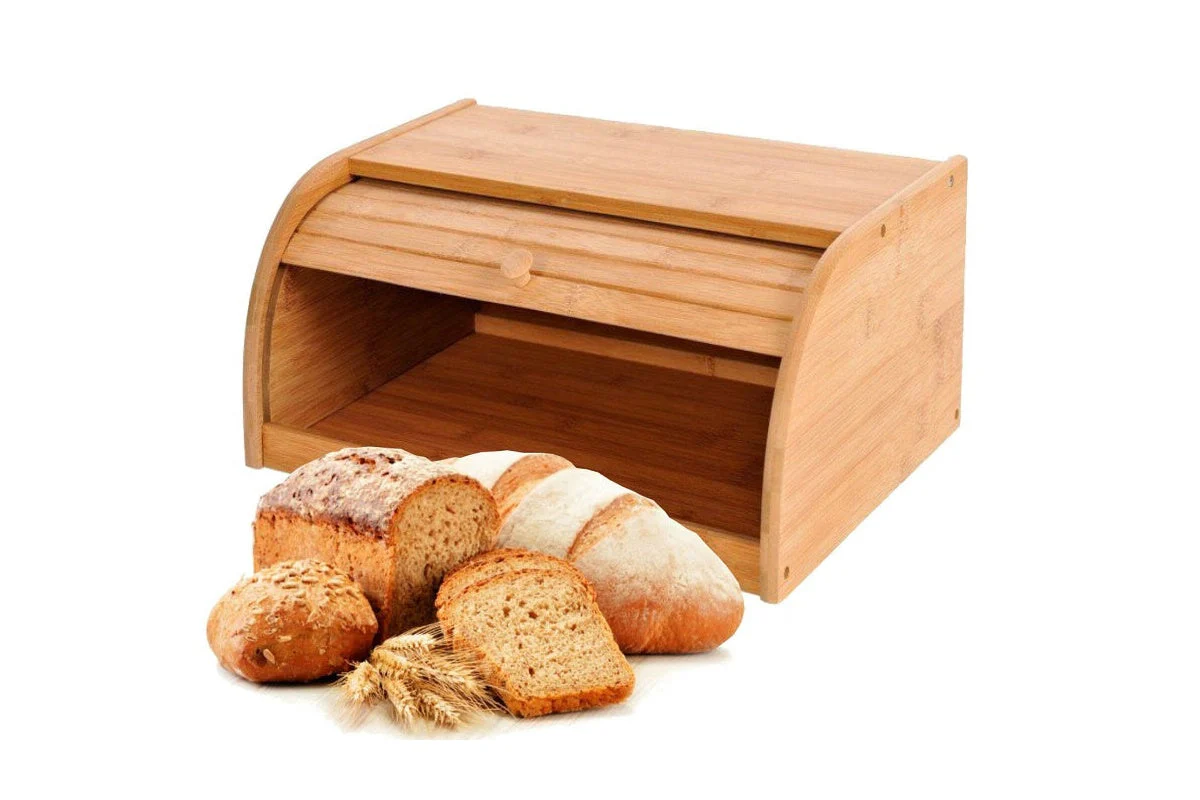 Bamboo Bread Bin Storage Box - Image 2