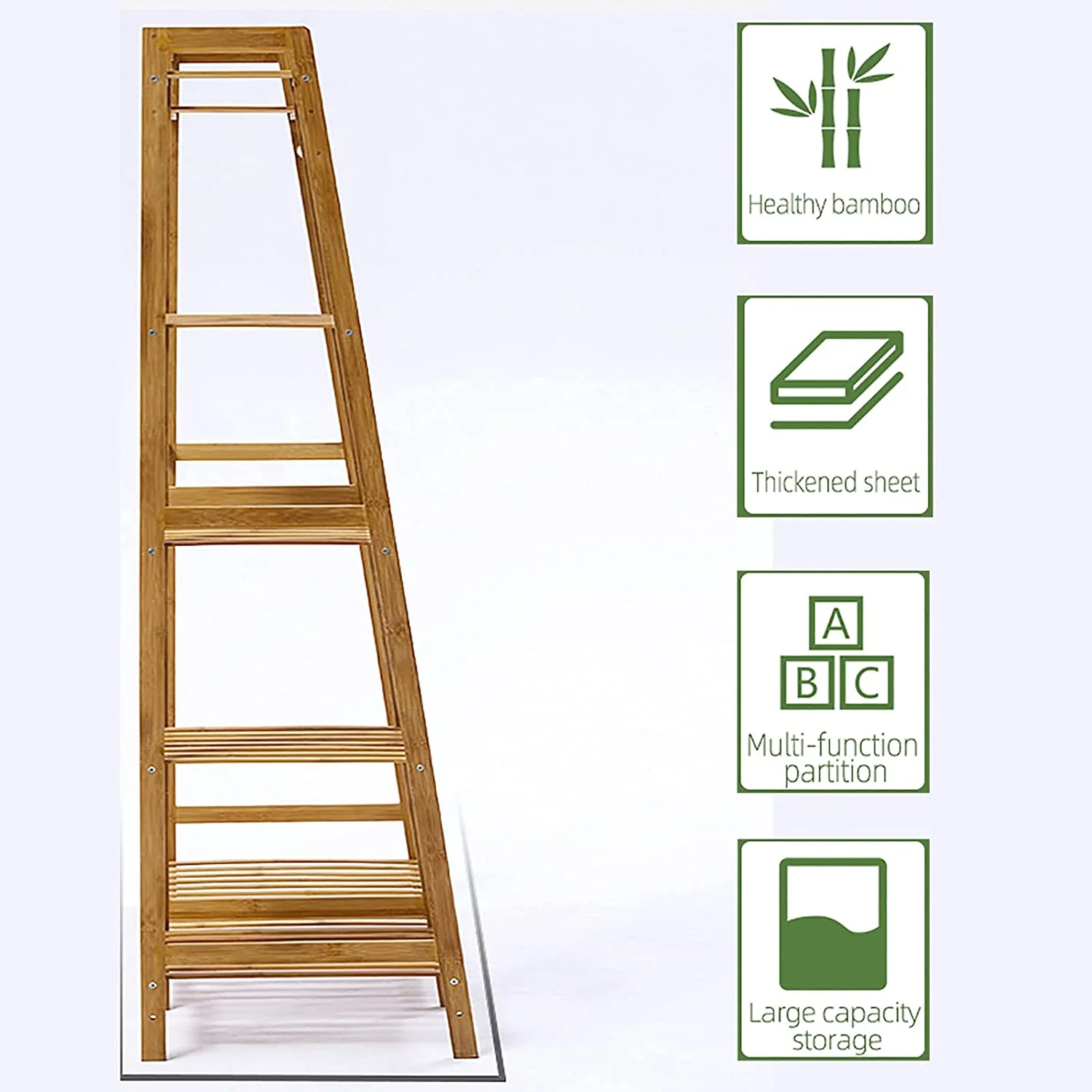 Bamboo Wardrobe Clothes Rack - Image 6