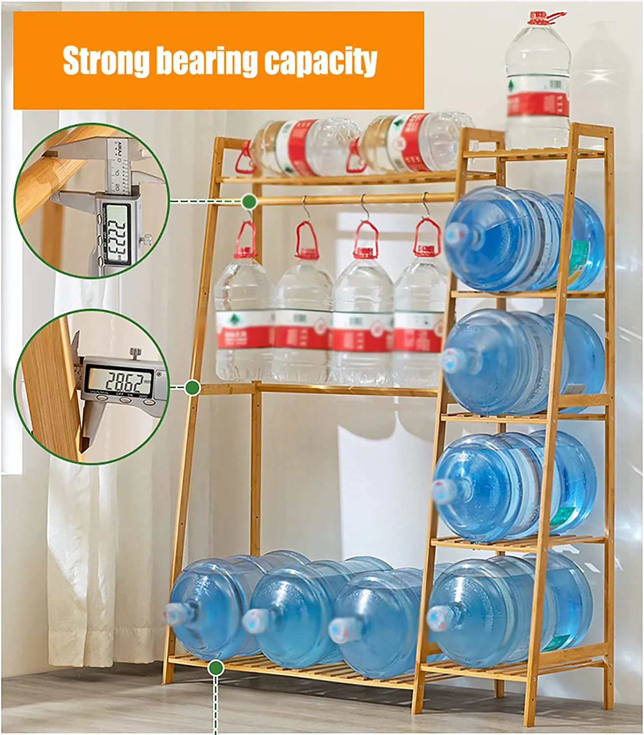 Bamboo Wardrobe Clothes Rack - Image 7