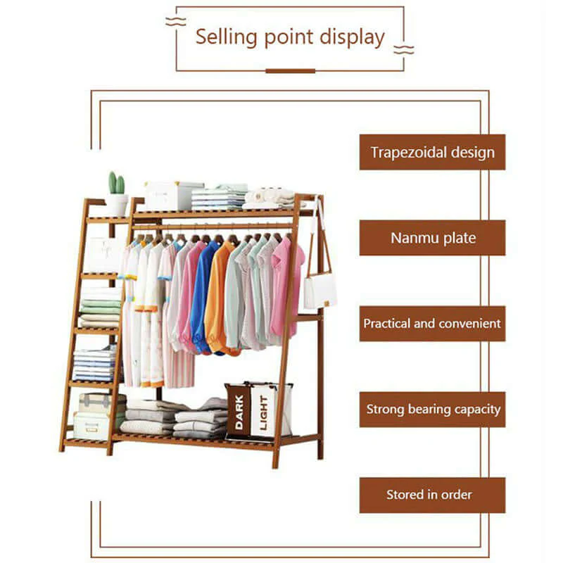 Bamboo Wardrobes Clothes Rack - Image 10