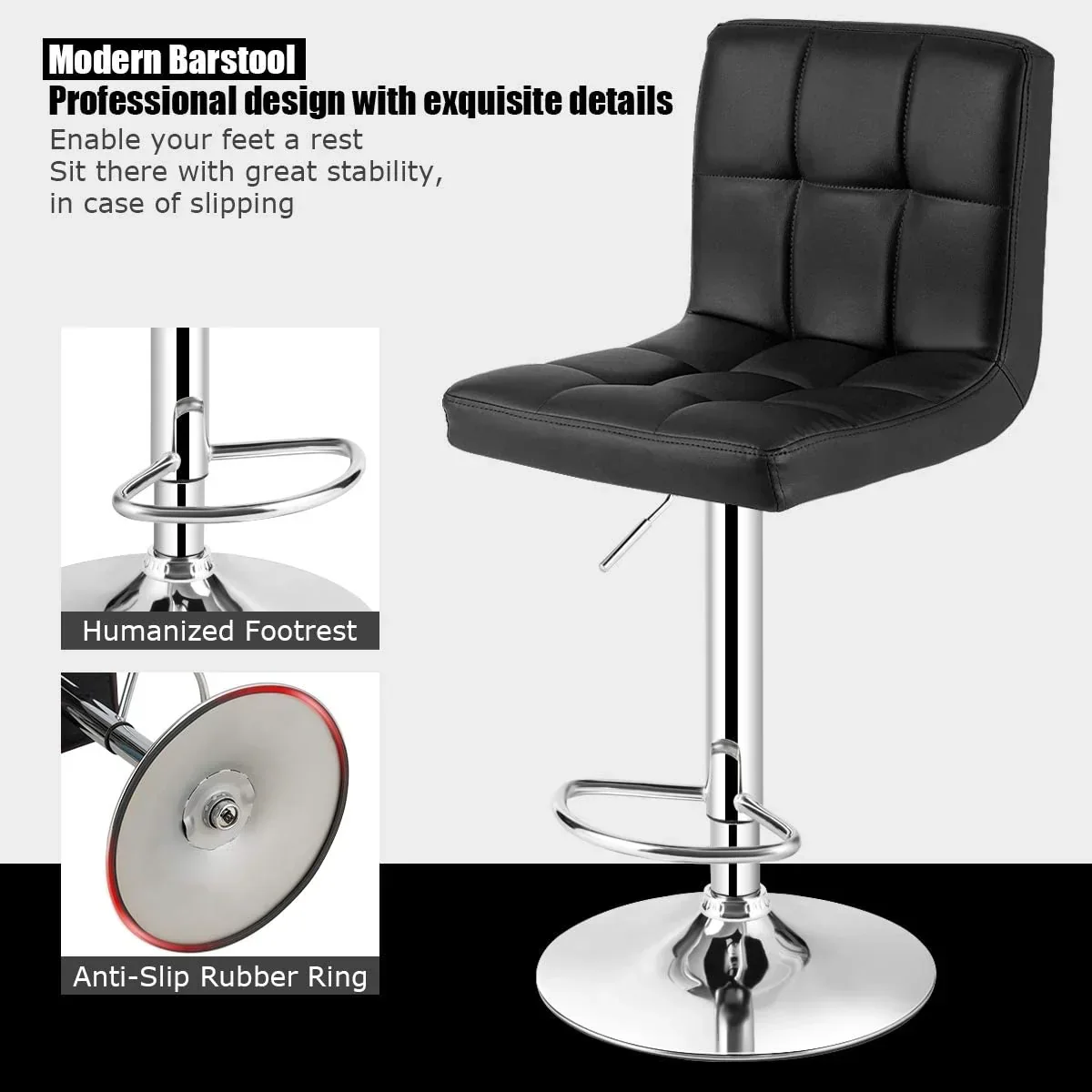 Bar Stool With Pu Leather Bar Stools - Image 6