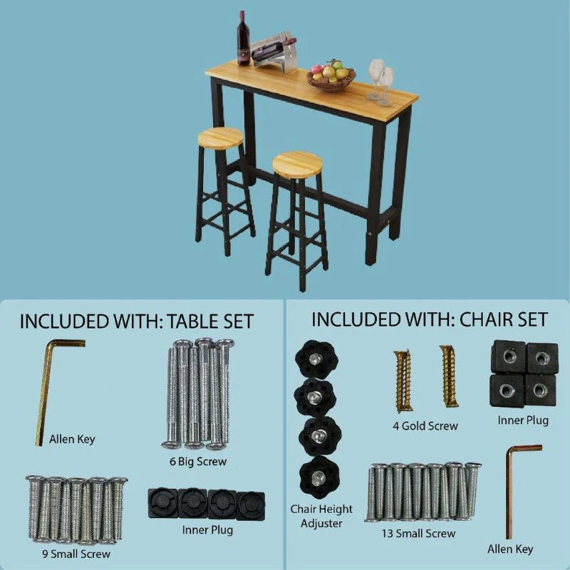 Bar Table Set with Bar Stools - Image 2
