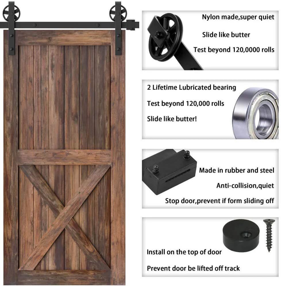 Barn Door Hardware 1.6m Single Door - Image 6