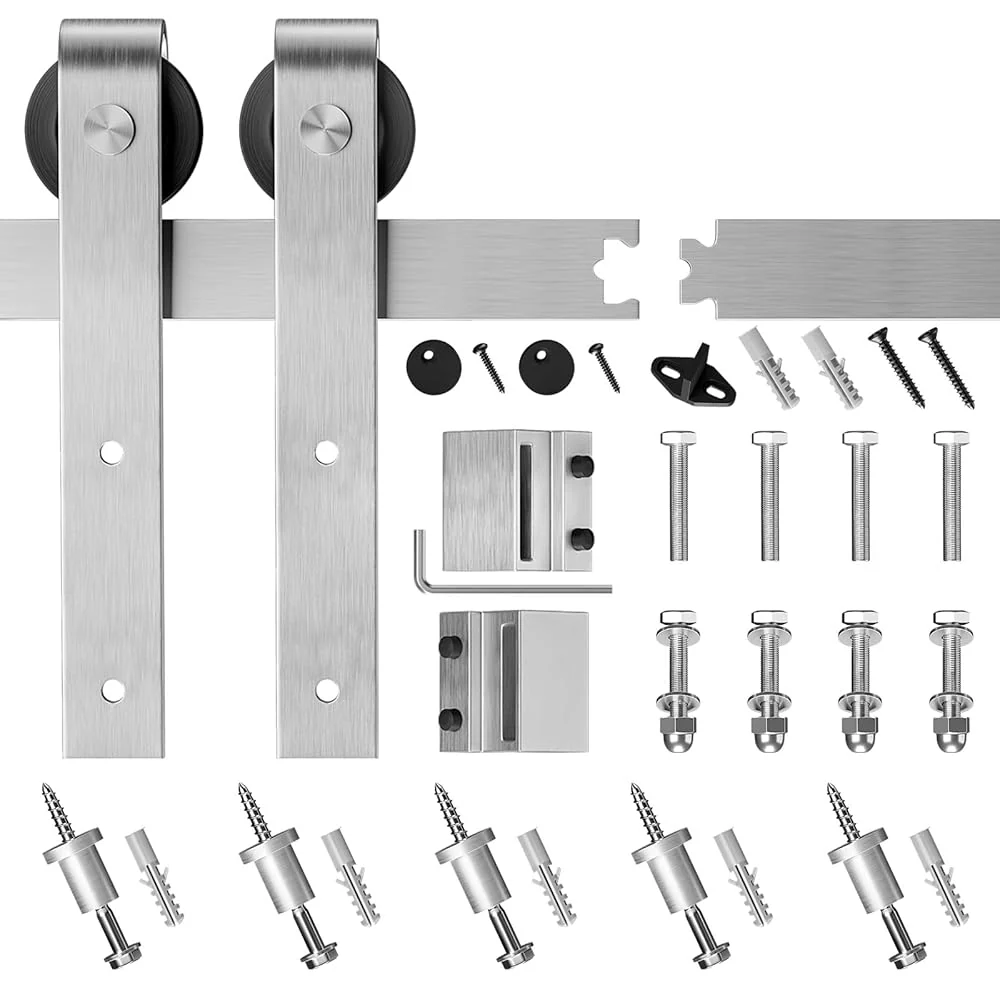 Barn Door Hardware Sliding Door Stainless Steel 1.5m - Image 4