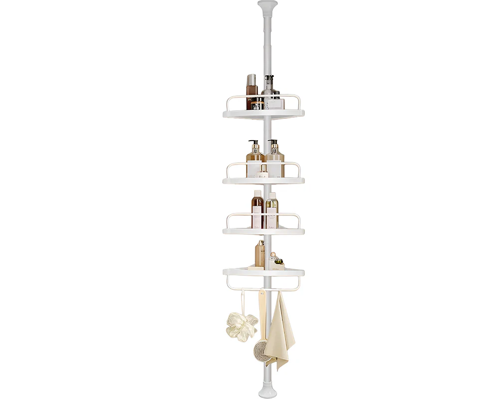 4 Tier Adjustable Shower Corner Shelves - Image 2