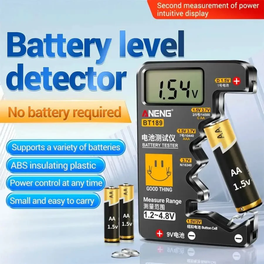 Battery Tester BT189 (Button Cell, AA, AAA, C, D, 9V, 14500, 16340) - Image 2